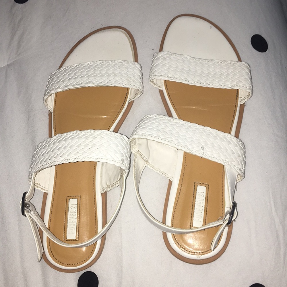 white sandals